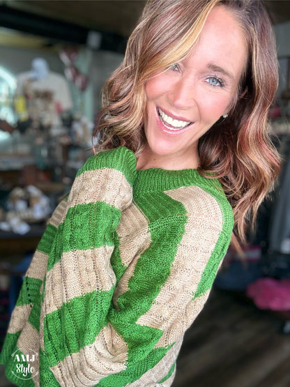 Fern Stripe Sweater