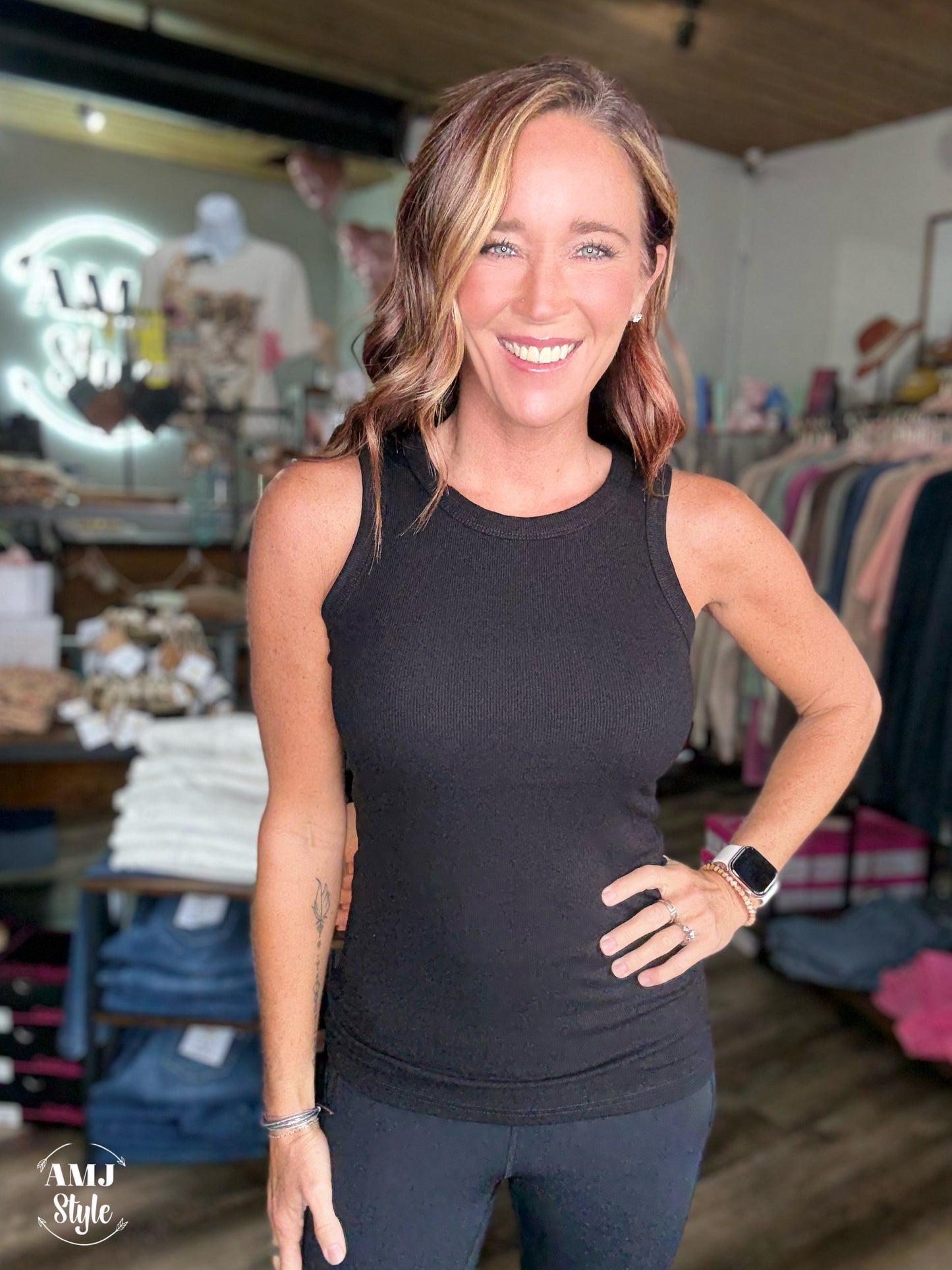 Essential Micro-ribbed Tank Top