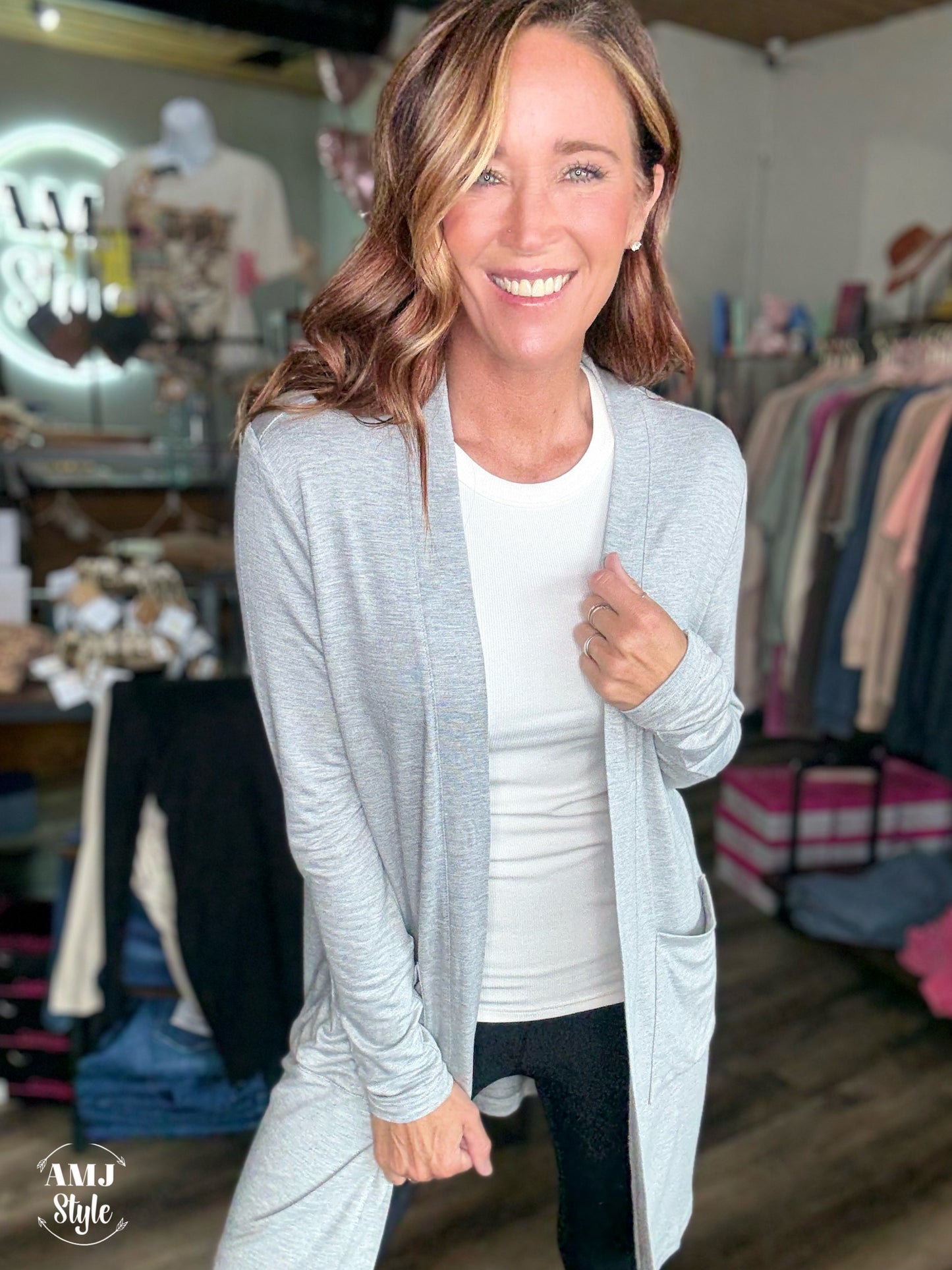 The Ultimate Lounge Cardi - Heather Grey