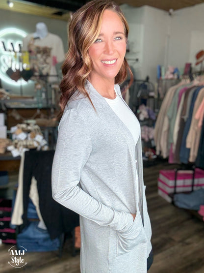 The Ultimate Lounge Cardi - Heather Grey