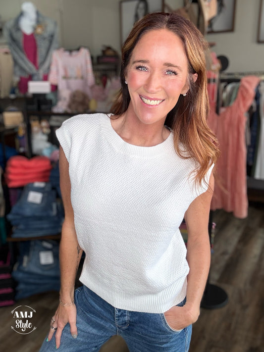 Ivory Indulgence Sweater Tank