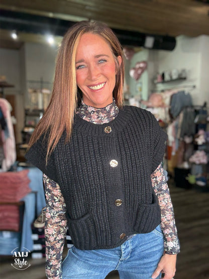 Cottage Oversized Sweater Vest