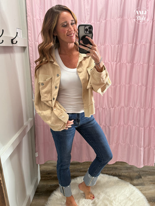 Clean Cut Cuffed Denim