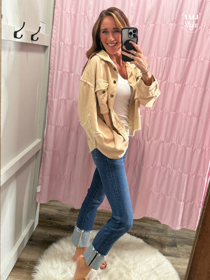 Clean Cut Cuffed Denim