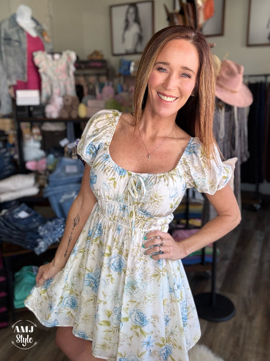 Baby Blue Blossom Dress