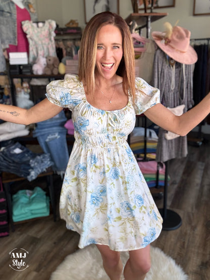 Baby Blue Blossom Dress
