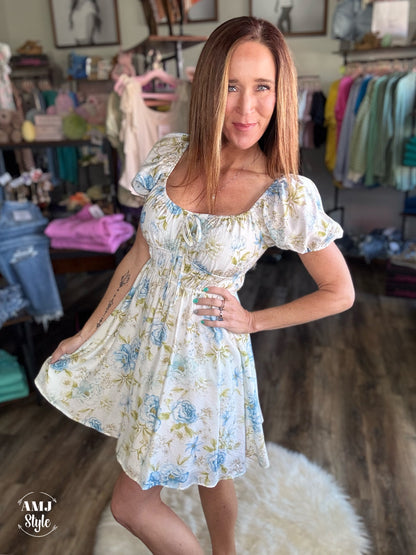 Baby Blue Blossom Dress