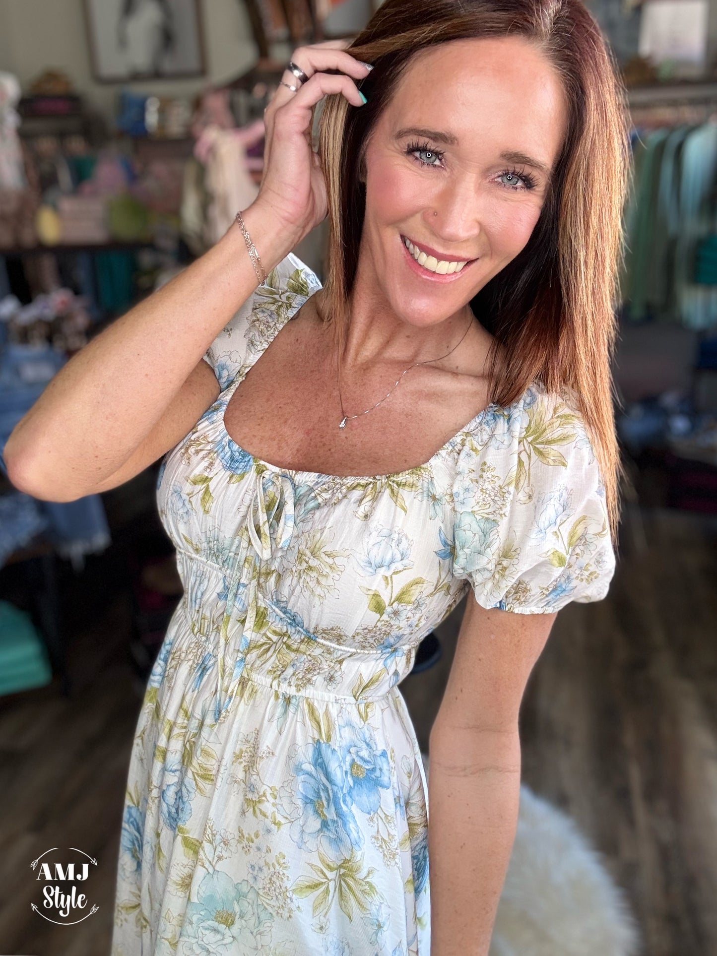 Baby Blue Blossom Dress