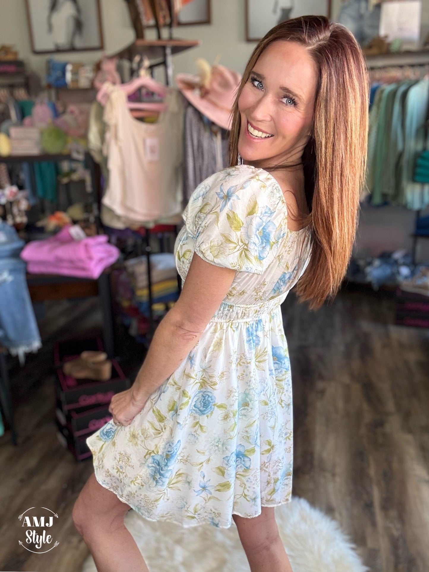Baby Blue Blossom Dress