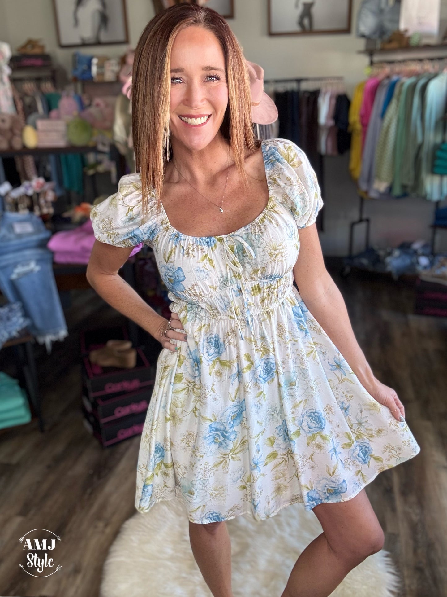 Baby Blue Blossom Dress