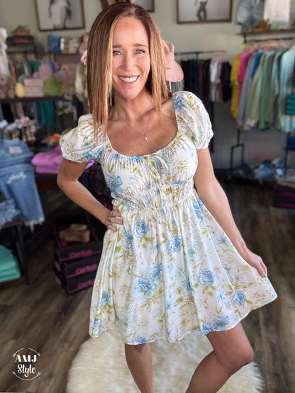 Baby Blue Blossom Dress