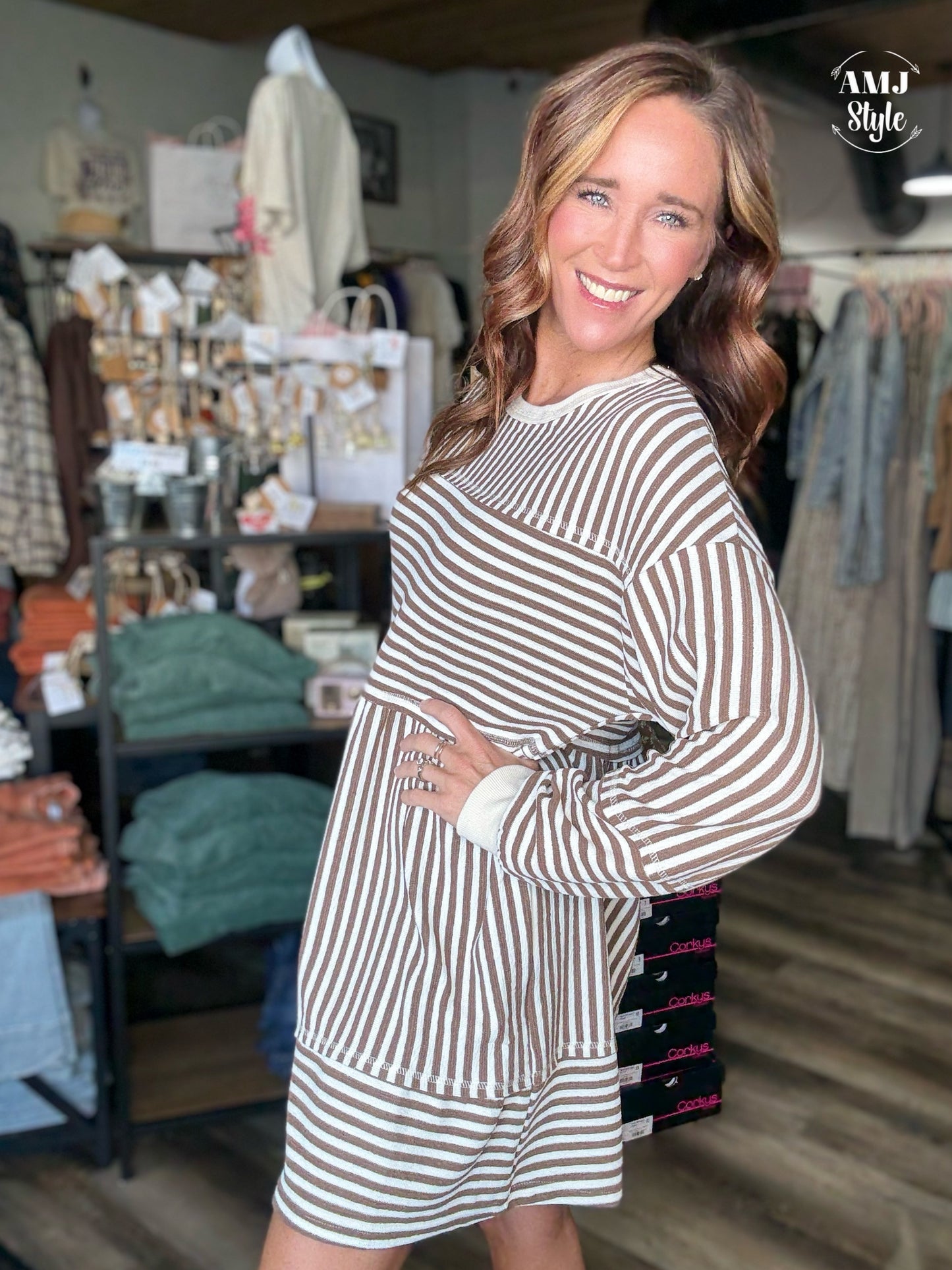 Soft Horizon Stripe Dress