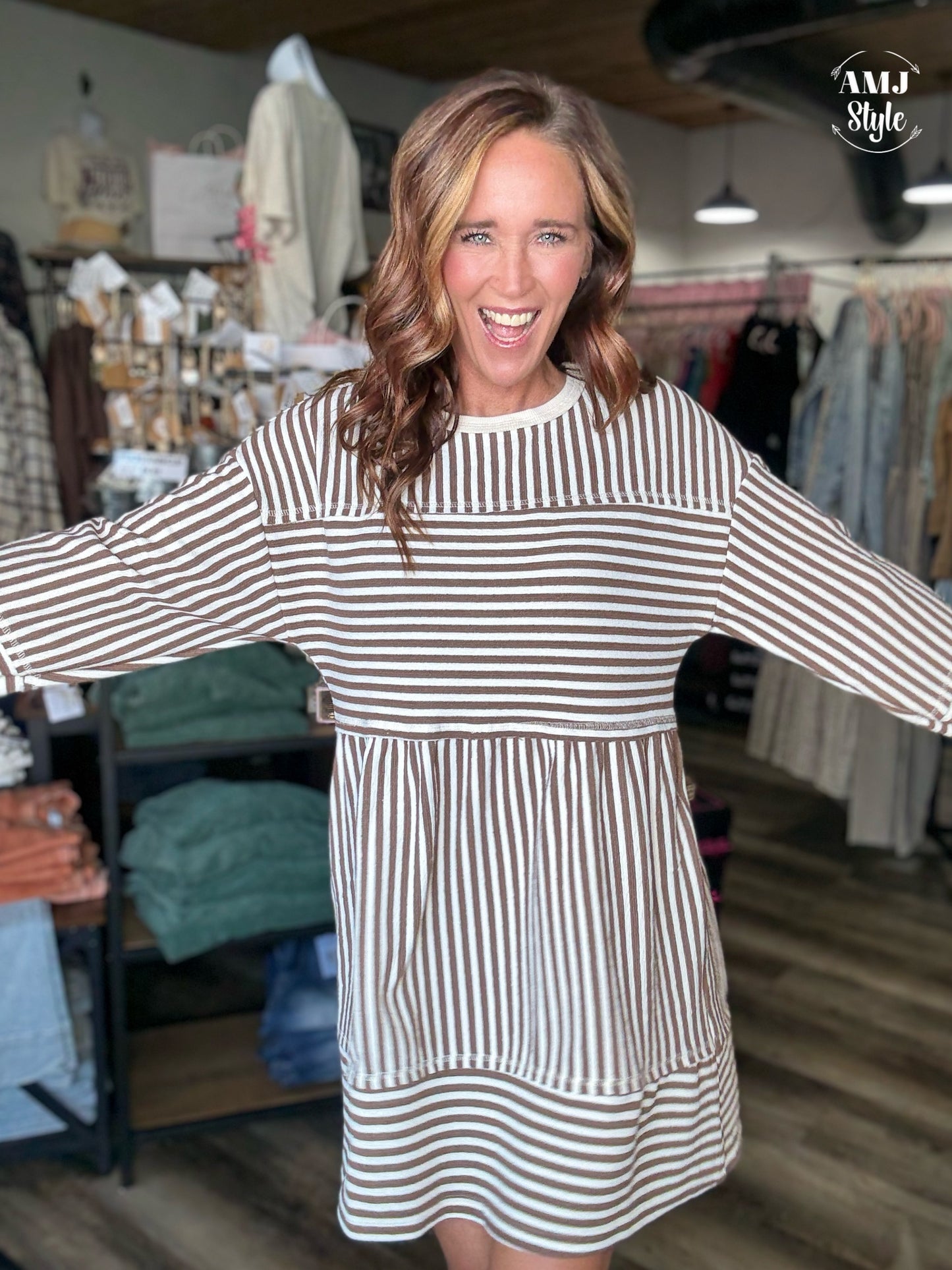 Soft Horizon Stripe Dress