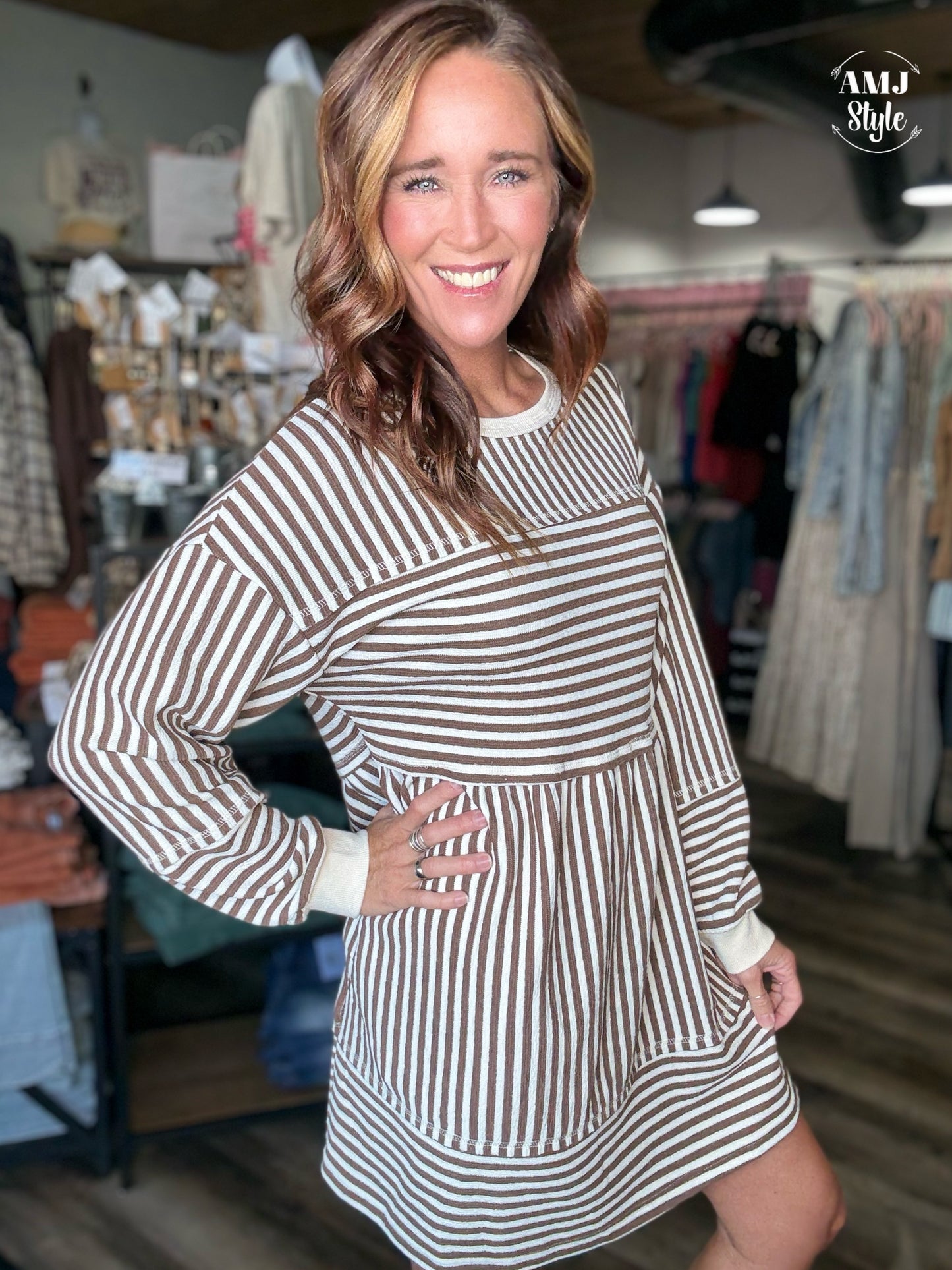Soft Horizon Stripe Dress