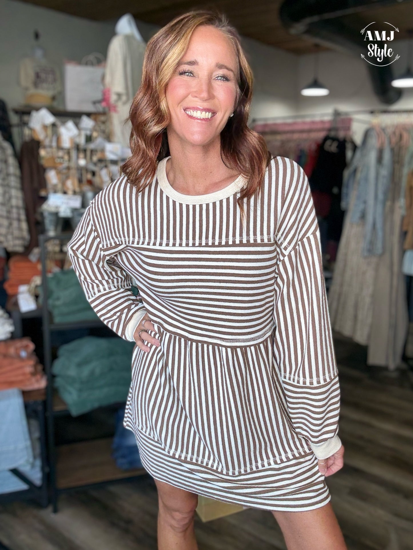 Soft Horizon Stripe Dress