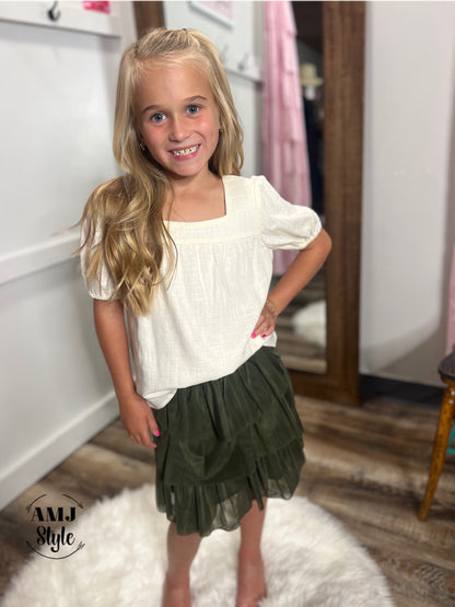 Puff Sleeve Kiddo Top