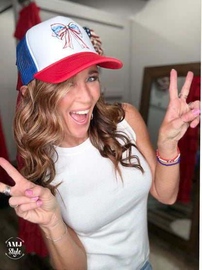 Americana Bow Trucker Hat