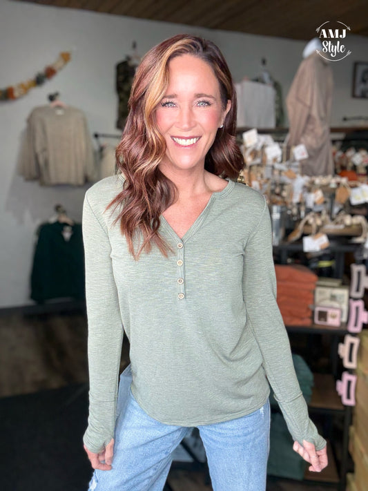 The Drift Top - Olive