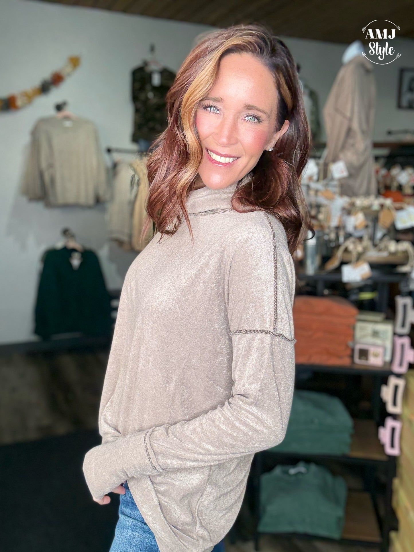 Chill Mock Top - Mocha
