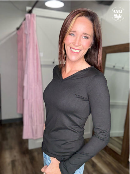 The Perfect Long Sleeve Tee - VNeck