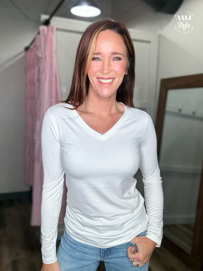The Perfect Long Sleeve Tee - VNeck