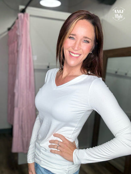 The Perfect Long Sleeve Tee - VNeck