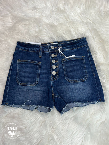 Hailey Button Up Denim Shorts