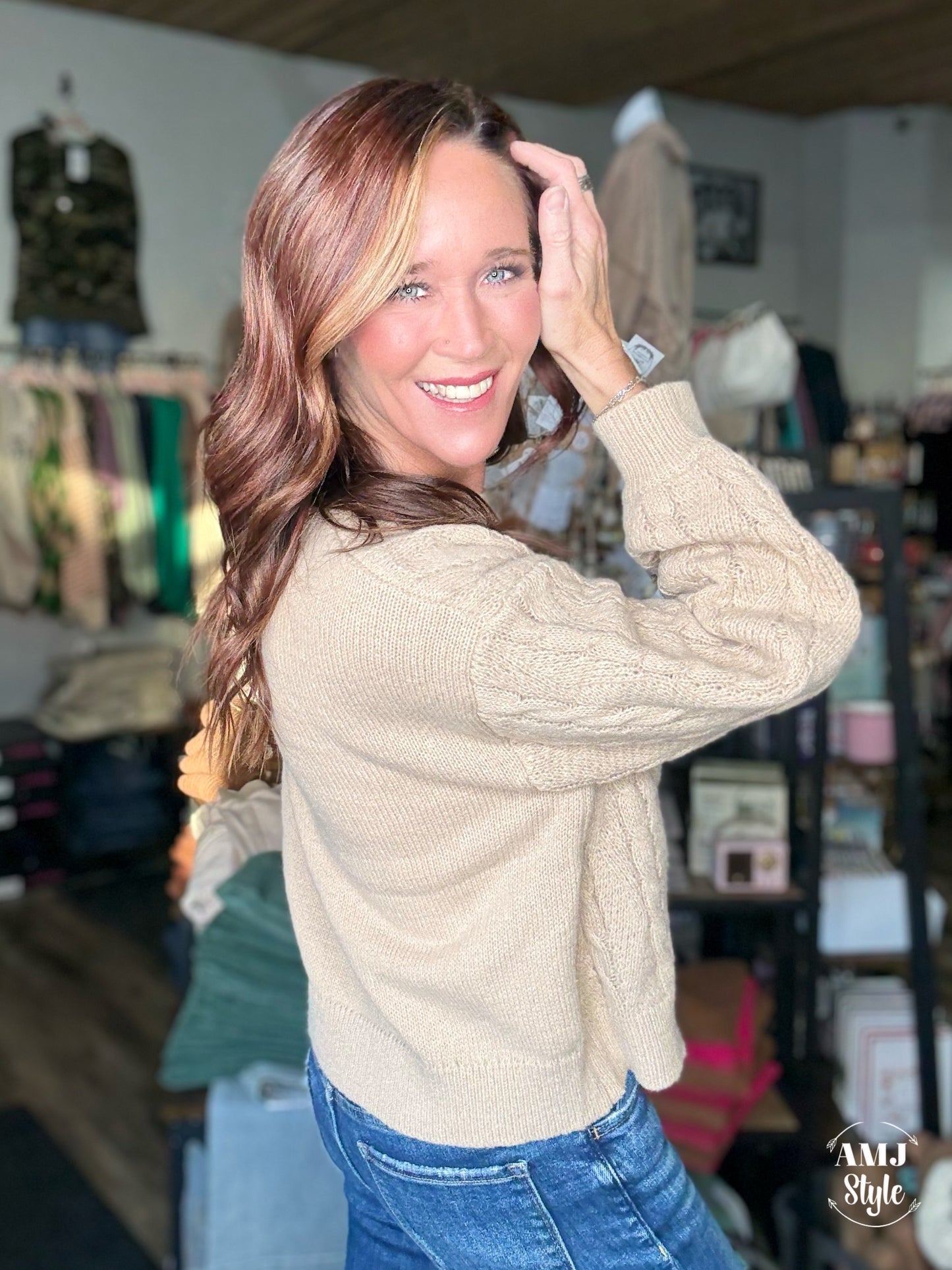 Sugar Knit Mid Length Sweater