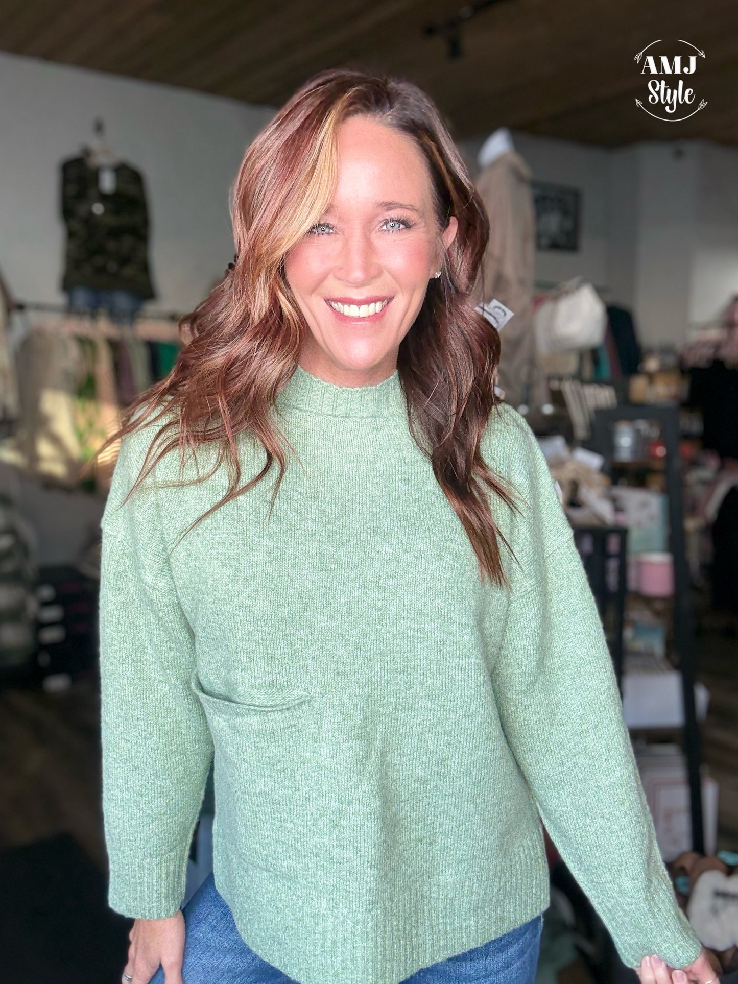 Autumn Crush Sweater - Sage