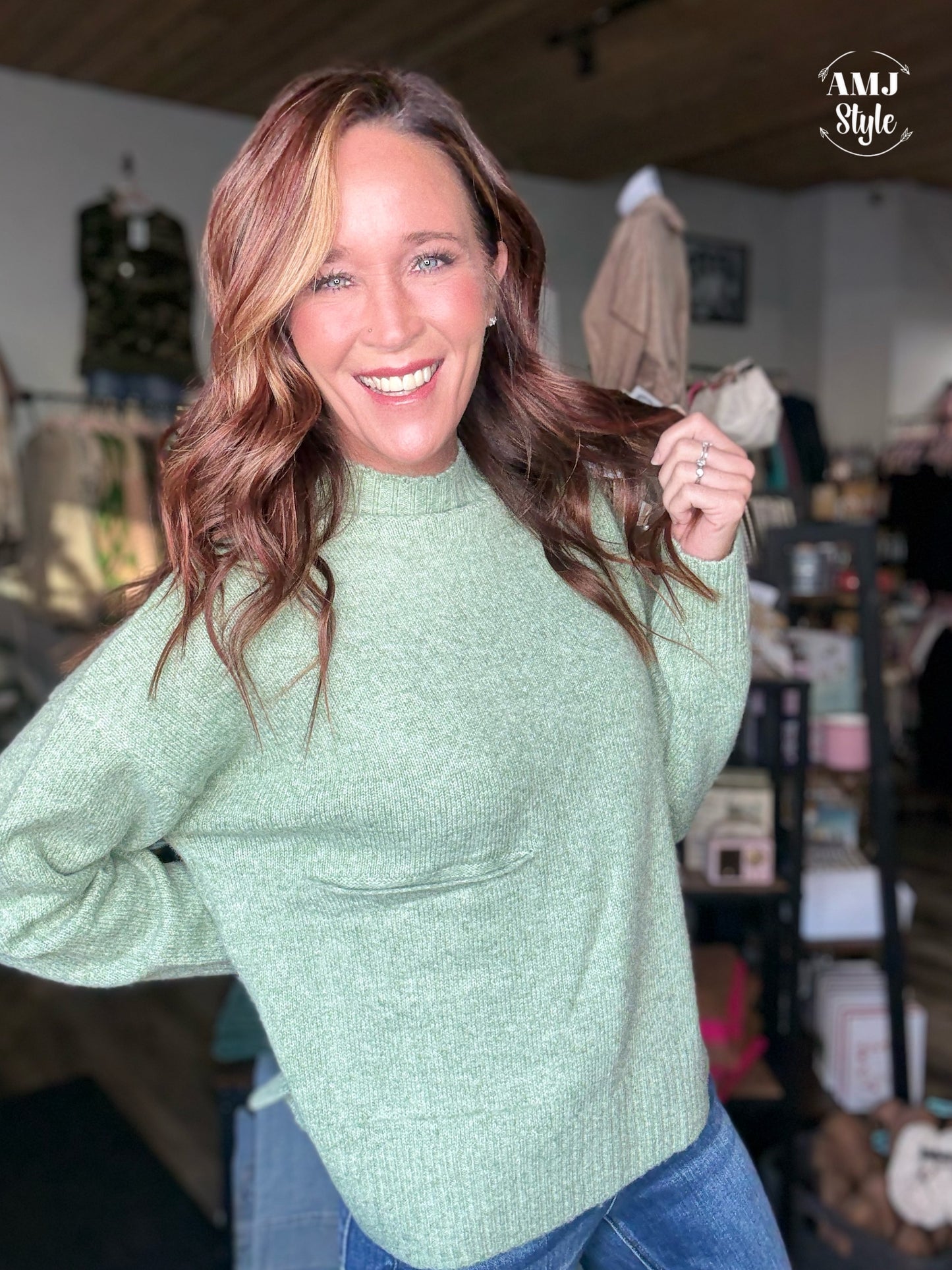Autumn Crush Sweater - Sage