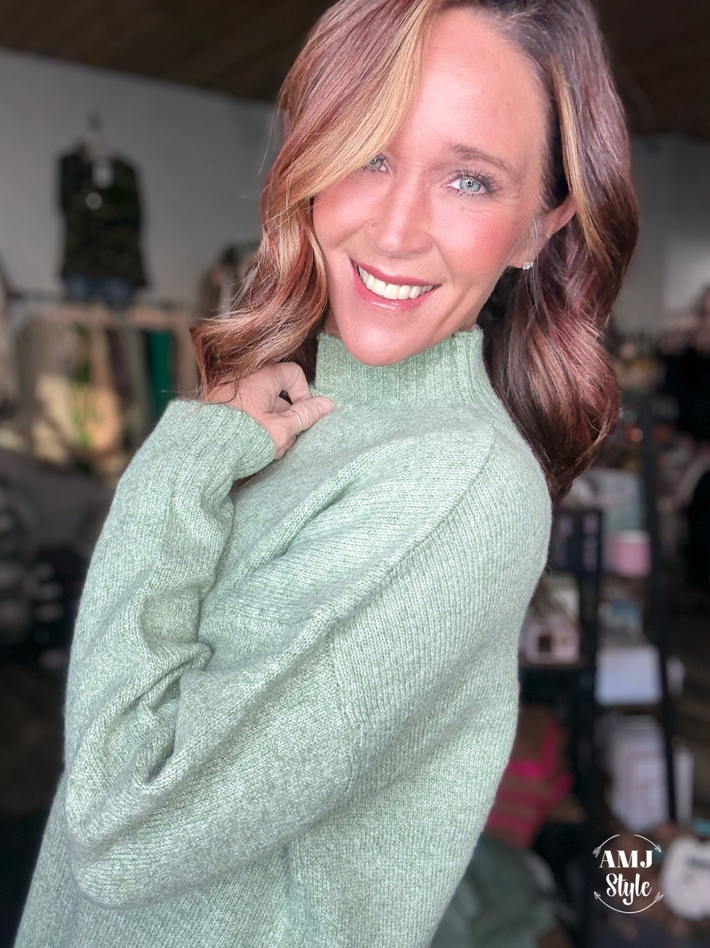 Autumn Crush Sweater - Sage