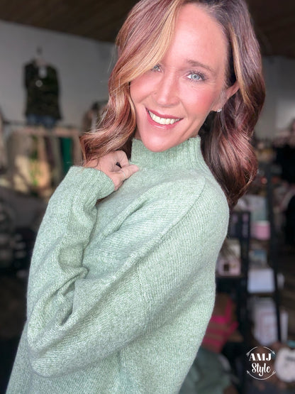 Autumn Crush Sweater - Sage