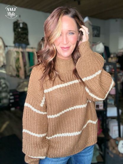 Mocha Stripe Sweater
