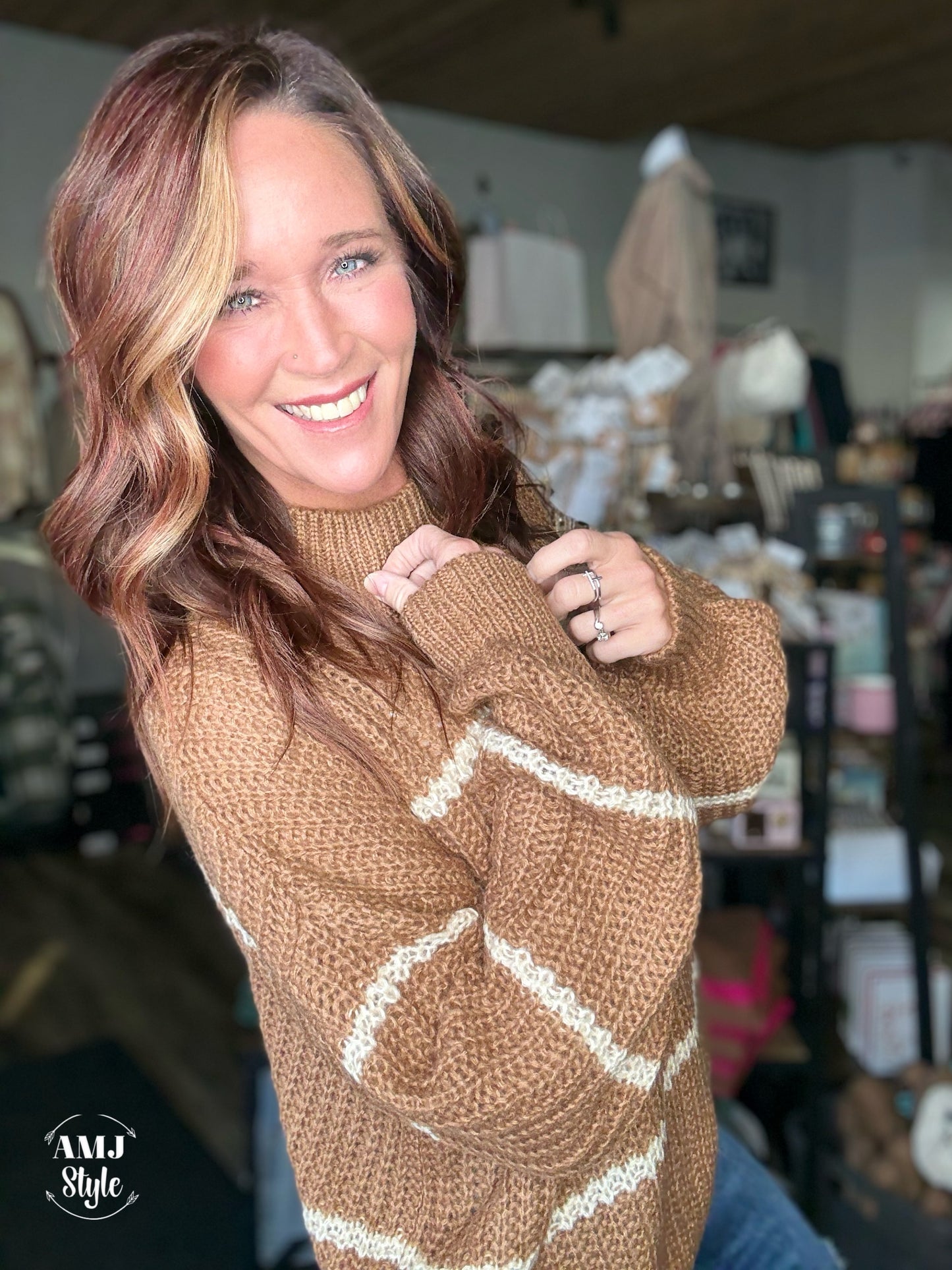 Mocha Stripe Sweater