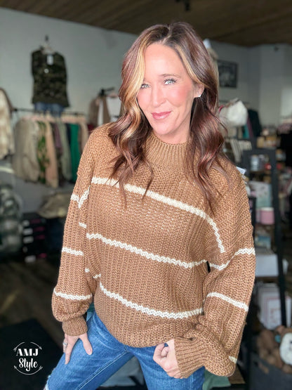 Mocha Stripe Sweater