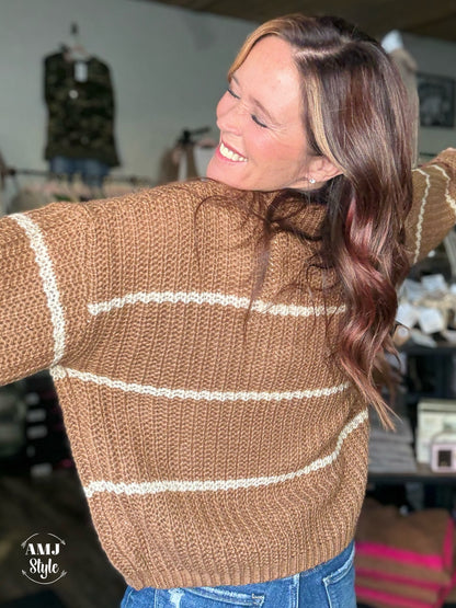 Mocha Stripe Sweater