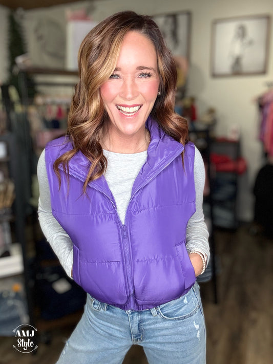 Grape Puffer Vest