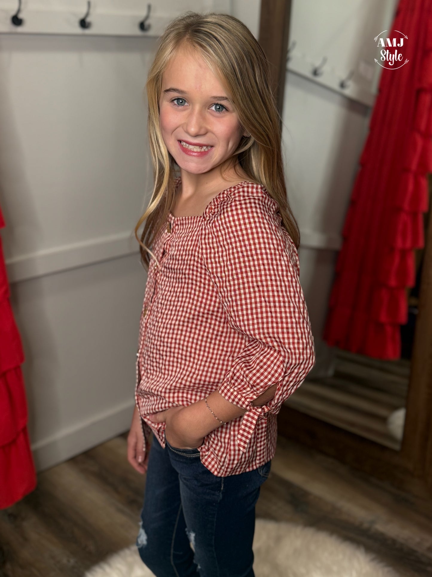 Rowan Checked Kiddo Top