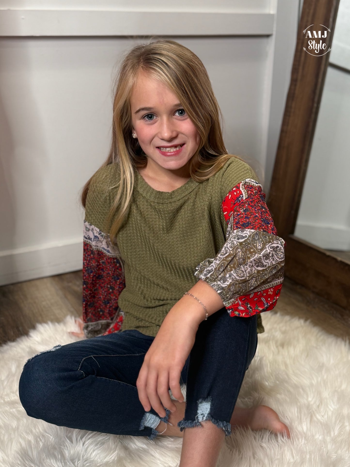 Damsel Kiddo Top - Olive