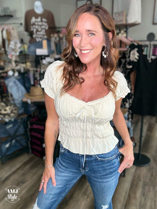 Clara Belle Cap Sleeve Top