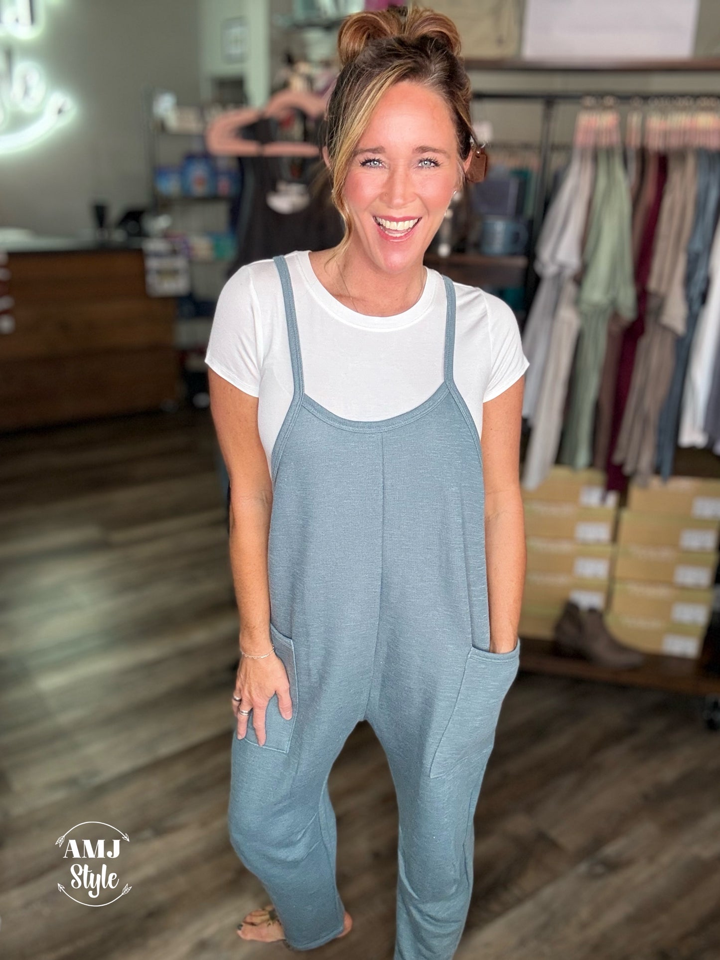 Lili Lounger Jumpsuit - Seagrass