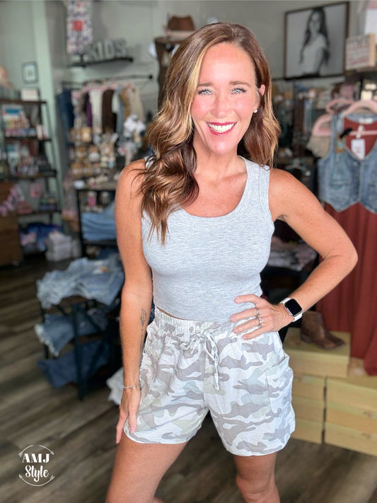 Vintage Acid Wash Camo Shorts