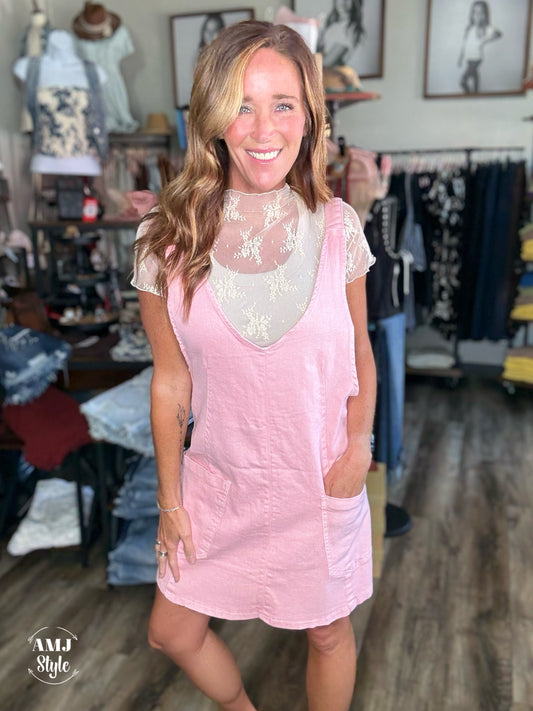 Blush Pink Denim Jumper
