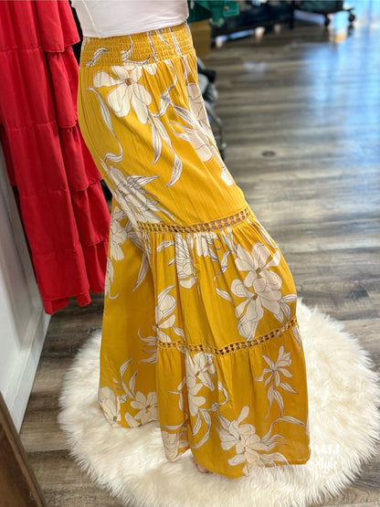 Island Breeze Linen Pants - Yellow