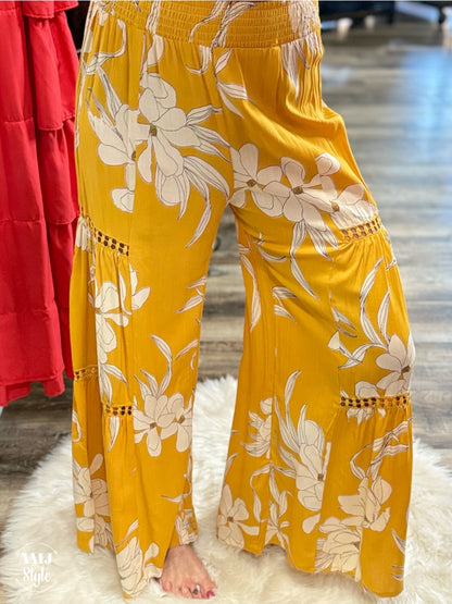 Island Breeze Linen Pants - Yellow