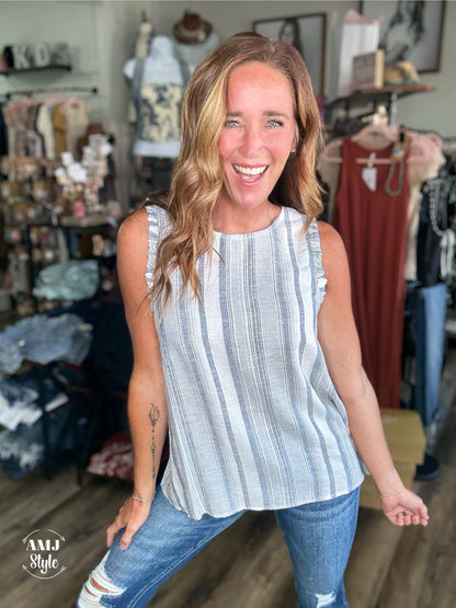 Coastal Charm Linen Top