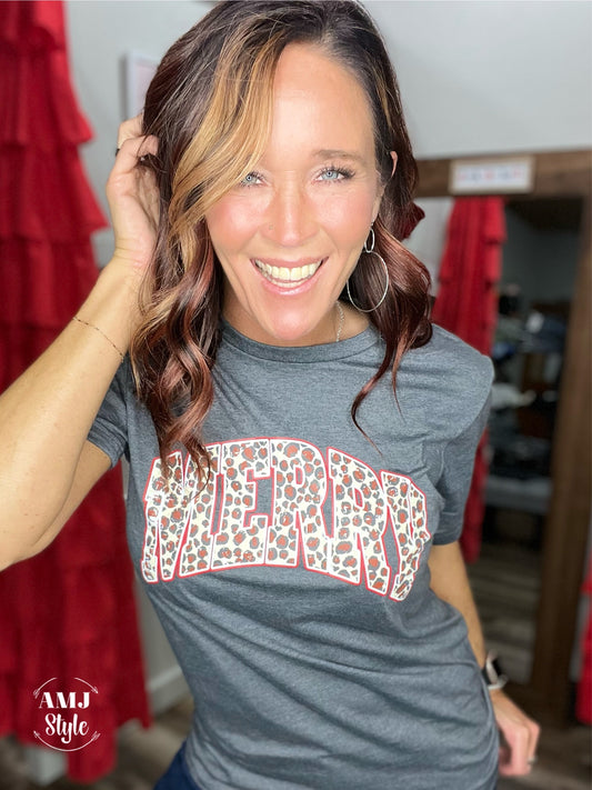 Leopard Pop Merry Tee