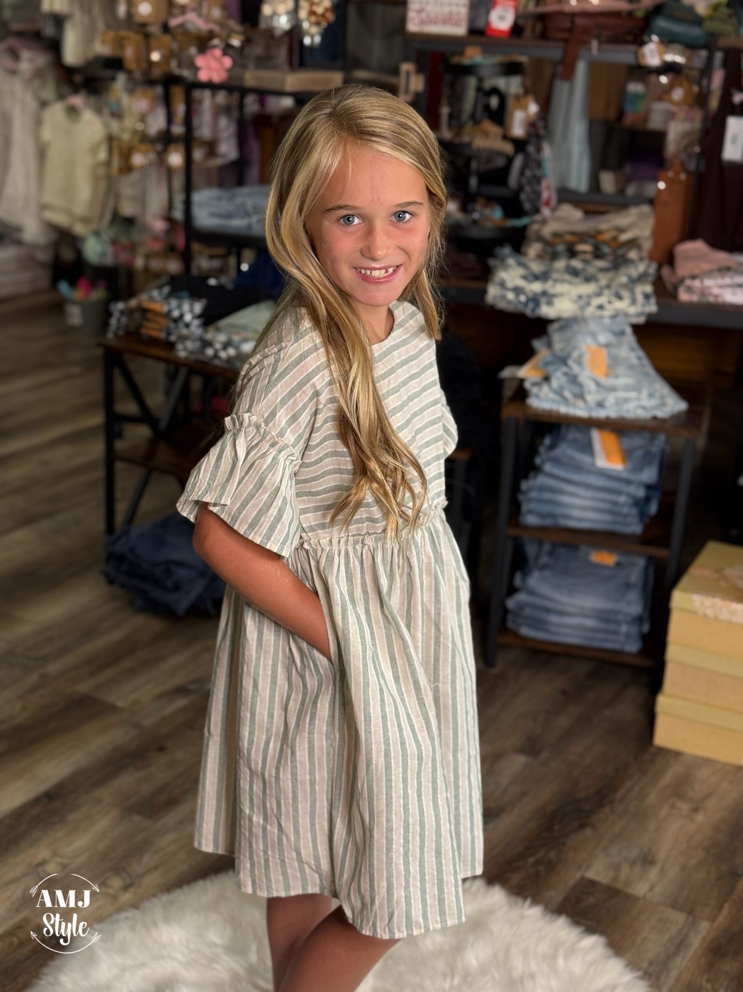 Harriet Kiddo Dress - Sage