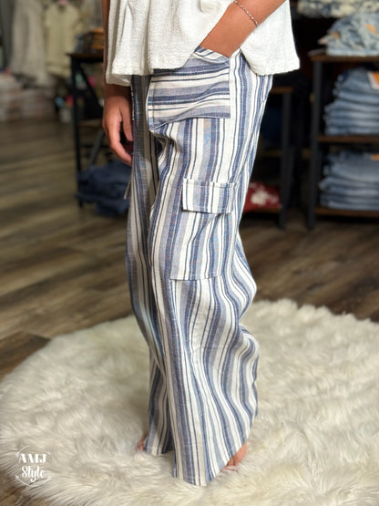 Indigo Stripe Kiddo Pants