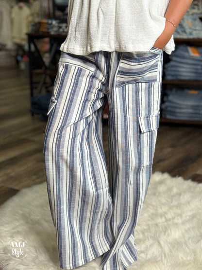 Indigo Stripe Kiddo Pants